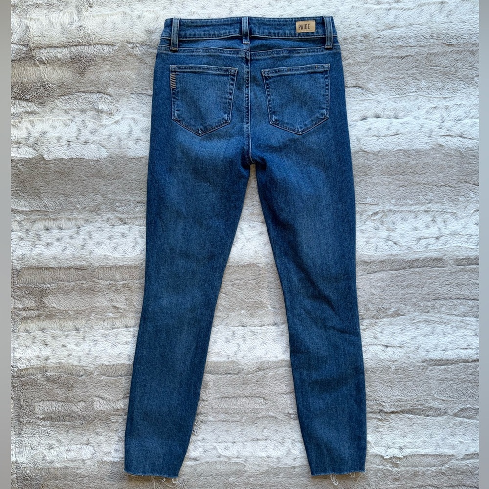 NWT PAIGE Verdugo Distressed Ankle Skinny Jeans in Flo Destructed Size 26 - Picture 5 of 15